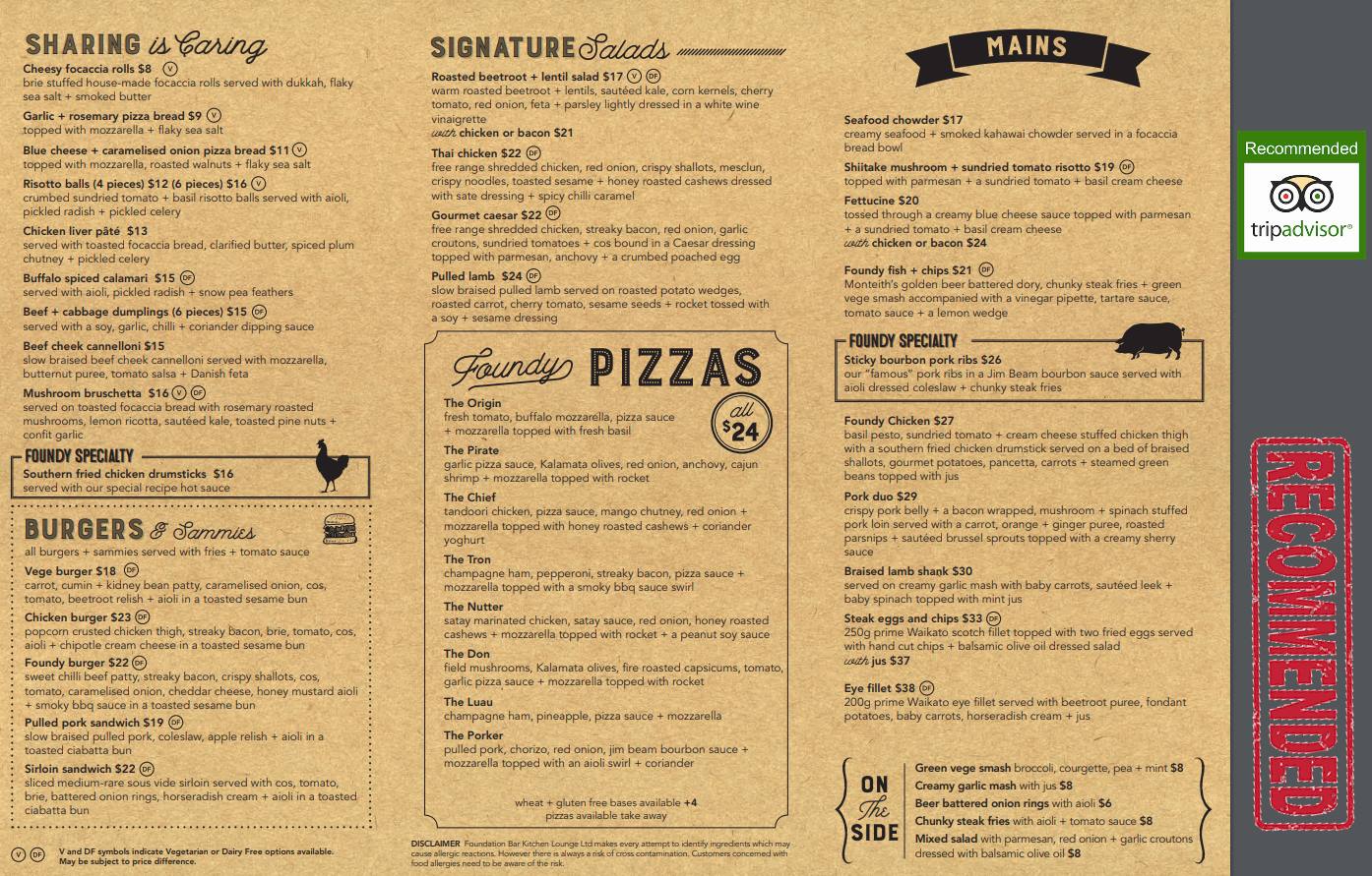 hamilton's bar and kitchen menu